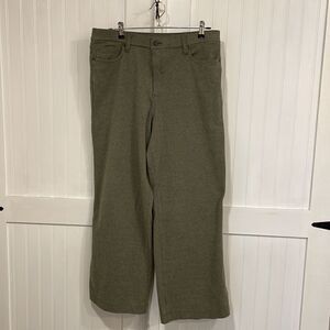 Land’s End Sport Knit , retro wide leg, green slacks size L